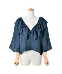 flower | butterfly flare blouse ～ﾊﾞﾀﾌﾗｲﾌﾚｱﾌﾞﾗｳｽ(シャツ/ブラウス)