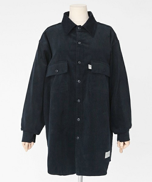 DHOLIC（ディーホリック）の「コーデュロイオーバーサイズシャツ（シャツ/ブラウス・レディース・サーモンピンク/ベージュ/ダークネイビー・FREE）」の2枚目の写真