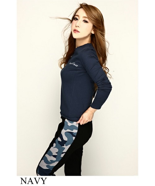 Moery Sport（モエリースポーツ）の「2016AWモエリースポーツ　ORIGINALロングTシャツレディース（Tシャツ/カットソー・レディース・グレージュ/ネイビー/ホワイト/ブラック・XS/S/M/L）」の4枚目の写真