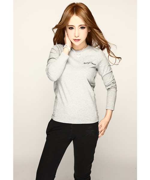 Moery Sport（モエリースポーツ）の「2016AWモエリースポーツ　ORIGINALロングTシャツレディース（Tシャツ/カットソー・レディース・グレージュ/ネイビー/ホワイト/ブラック・XS/S/M/L）」の8枚目の写真