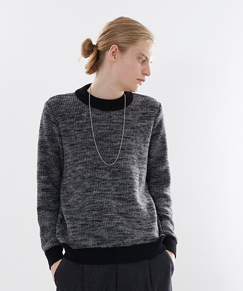 WRAPINKNOT（ラッピンノット）の「ジャカードニット ブラック（その他・メンズ・BLK/O.WHT・2/3）」の3枚目の写真