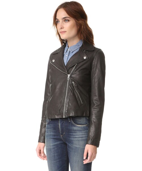 madewell（メイドウェル）の「Madewell Moto Leather Jacket（ライダースジャケット・レディース・Black・XS/S/M/L）」の2枚目の写真