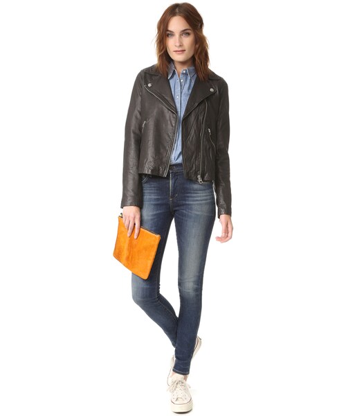 madewell（メイドウェル）の「Madewell Moto Leather Jacket（ライダースジャケット・レディース・Black・XS/S/M/L）」の3枚目の写真