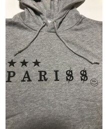 no brand（ノーブランド）の「🈹 ロゴ スター パーカー【グレー