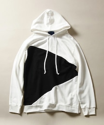 CASPER JOHN AIVER | CASPER JOHN AIVER   国産斜め切替えパーカー　made in JAPAN(パーカー)
