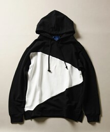 CASPER JOHN AIVER | CASPER JOHN AIVER   国産斜め切替えパーカー　made in JAPAN(パーカー)