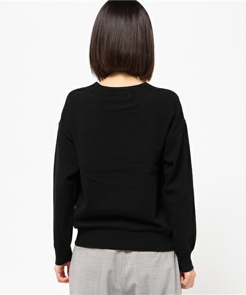 INTERPLANET(インタープラネット)の「エアーニットVネックP/O(ニット/セーター・レディース・ブラック/グレー/ブラウン/レッド・FREE)」の7枚目の写真