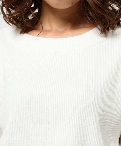 archives（アルシーヴ）の「袖ボリュームニットプルオーバー（ニット/セーター・レディース・オフホワイト/ブラック/ピンク・MEDIUM）」の7枚目の写真