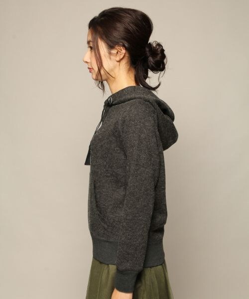 BLISS POINT(ブリスポイント)の「ボンディングパーカー(トップス・チャコールグレー/カーキ・FREE SIZE)」の4枚目の写真