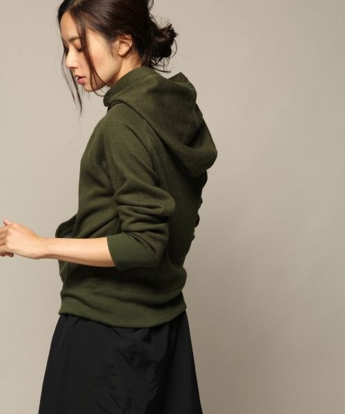 BLISS POINT(ブリスポイント)の「ボンディングパーカー(トップス・チャコールグレー/カーキ・FREE SIZE)」の2枚目の写真