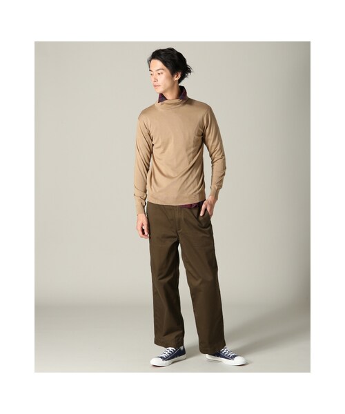 EDIFICE（エディフィス）の「16ゲージタートルネックニット（トップス・ブラック/グレー/ホワイト/ブラウン/キャメル/グリーン/ネイビー/サックスブルー・S/M/L）」の13枚目の写真