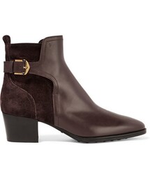 TOD’S | Tod's - Leather And Suede Ankle Boots - Dark brown(ブーツ)