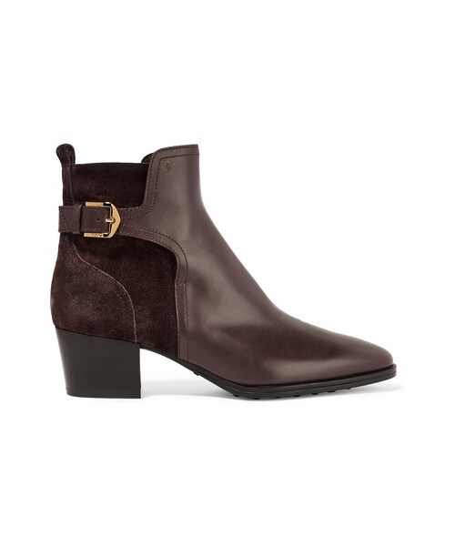 TOD’S(トッズ)の「Tod's - Leather And Suede Ankle Boots - Dark brown(ブーツ・レディース・Brown・IT35/IT35.5/IT36/IT36.5/IT37/IT37.5/IT38/IT38.5/IT39/IT39.5/IT40.5/IT41/IT41.5/IT42/IT34)」の1枚目の写真