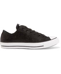 CONVERSE | Converse - Chuck Taylor All Star Glossed Textured-leather Sneakers - Black(スニーカー)