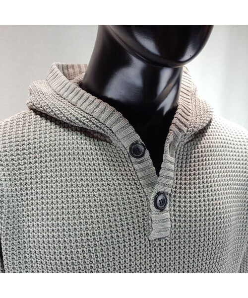 CALL&RESPONSE（コールアンドレスポンス）の「畦編みコットンニットプルオーバーパーカー／ＣＡＬＬ＆ＲＥＳＰＯＮＳＥ　　/  162-1441-06（パーカー・メンズ・その他）」の6枚目の写真