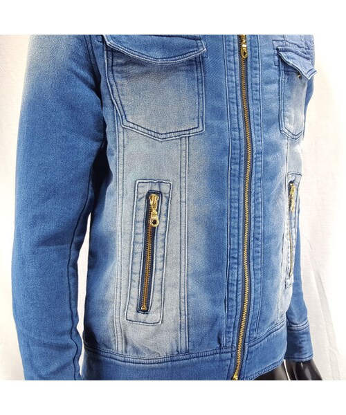CALL&RESPONSE（コールアンドレスポンス）の「ニットデニムシングルライダースジャケット／ＣＡＬＬ＆ＲＥＳＰＯＮＳＥ　　/  162-1103-05（デニムジャケット・メンズ・その他）」の13枚目の写真