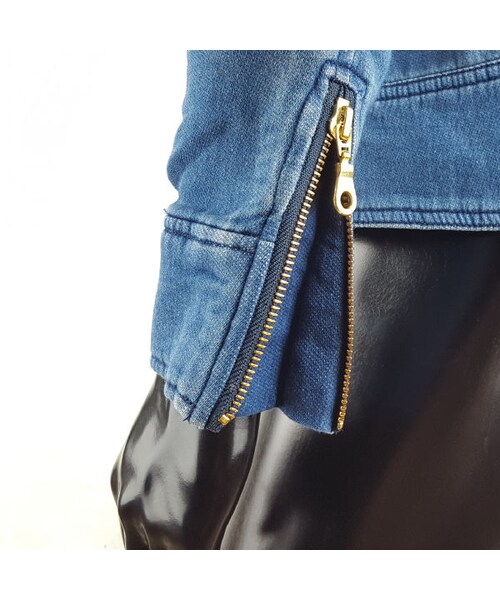 CALL&RESPONSE（コールアンドレスポンス）の「ニットデニムシングルライダースジャケット／ＣＡＬＬ＆ＲＥＳＰＯＮＳＥ　　/  162-1103-05（デニムジャケット・メンズ・その他）」の9枚目の写真