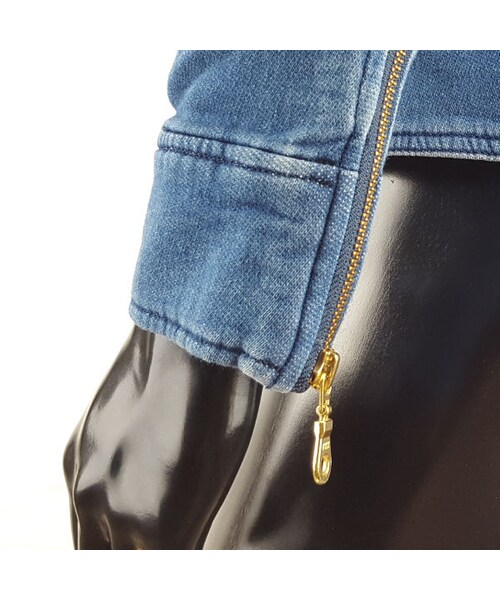 CALL&RESPONSE（コールアンドレスポンス）の「ニットデニムシングルライダースジャケット／ＣＡＬＬ＆ＲＥＳＰＯＮＳＥ　　/  162-1103-05（デニムジャケット・メンズ・その他）」の8枚目の写真