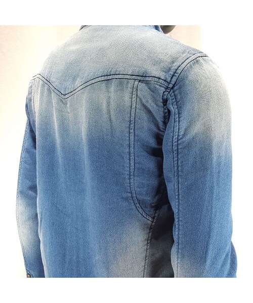 CALL&RESPONSE（コールアンドレスポンス）の「ニットデニムシングルライダースジャケット／ＣＡＬＬ＆ＲＥＳＰＯＮＳＥ　　/  162-1103-05（デニムジャケット・メンズ・その他）」の10枚目の写真