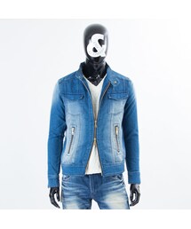 CALL&RESPONSE | ニットデニムシングルライダースジャケット/CALL&RESPONSE / 162-1103-05(デニムジャケット)