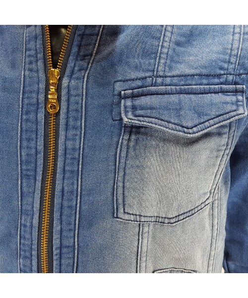 CALL&RESPONSE（コールアンドレスポンス）の「ニットデニムシングルライダースジャケット／ＣＡＬＬ＆ＲＥＳＰＯＮＳＥ　　/  162-1103-05（デニムジャケット・メンズ・その他）」の12枚目の写真