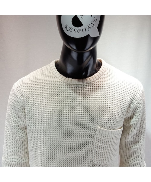 CALL&RESPONSE（コールアンドレスポンス）の「畦編みクルーネックコットンニット／ＣＡＬＬ＆ＲＥＳＰＯＮＳＥ　　/  162-1441-05（ニット/セーター・メンズ・その他）」の5枚目の写真