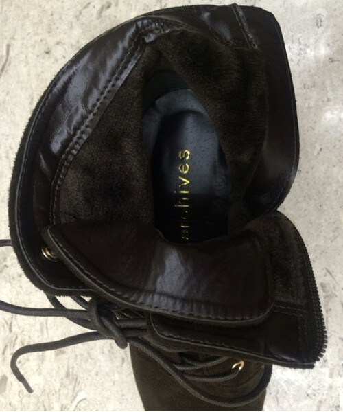 archives（アルシーヴ）の「【予約】レースアップショートブーツ（ブーツ・レディース・ブラック/グレー/ブラウン・MEDIUM/LARGE）」の10枚目の写真