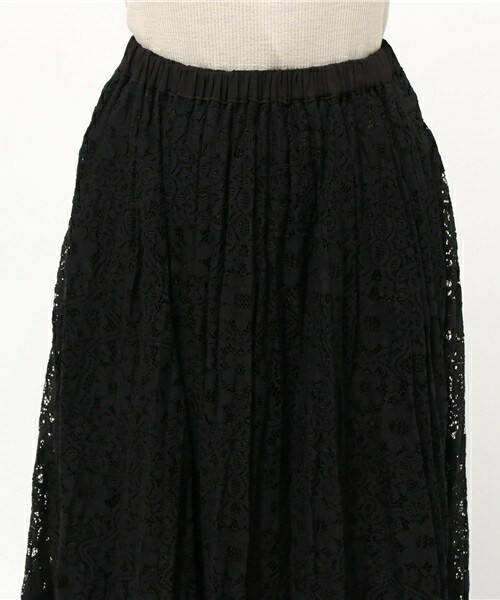 archives（アルシーヴ）の「レースプリーツスカート（スカート・レディース・オフホワイト/ブラック/ワイン・MEDIUM）」の7枚目の写真