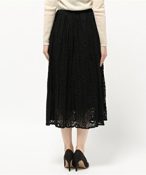 archives（アルシーヴ）の「レースプリーツスカート（スカート・レディース・オフホワイト/ブラック/ワイン・MEDIUM）」の6枚目の写真