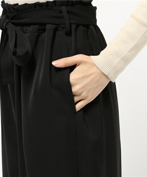 archives（アルシーヴ）の「ウエストリボンリラックスパンツ（その他パンツ・レディース・ブラック/グレー/ブラウン・MEDIUM）」の9枚目の写真