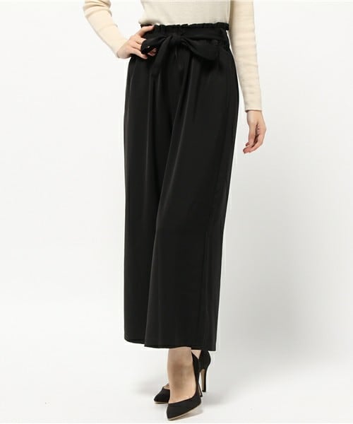 archives（アルシーヴ）の「ウエストリボンリラックスパンツ（その他パンツ・レディース・ブラック/グレー/ブラウン・MEDIUM）」の2枚目の写真