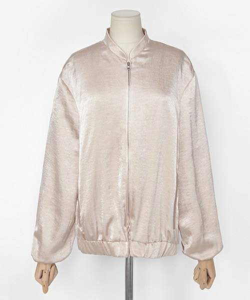 DHOLIC（ディーホリック）の「グロッシージップアップブルゾン（ブルゾン・レディース・ブラック/ライトピンク・FREE）」の2枚目の写真