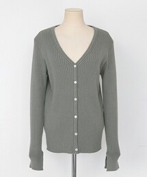 DHOLIC | Vネックリブニットカーディガン(カーディガン/ボレロ)
