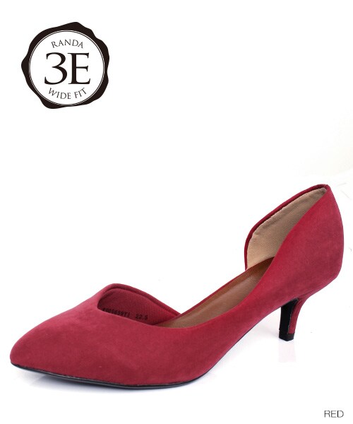 RANDA(ランダ)の「3E/COTTON STEPS/サイドオープンプレーンパンプス(シューズ・レディース・グレージュ/ダークベージュ/ブラック/ブルー/レッド・22.0/22.5/23.0/23.5/24.0/24.5/25.0/25.5)」の5枚目の写真