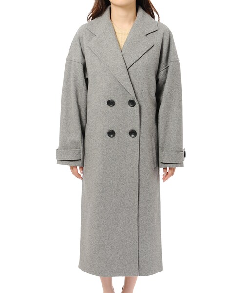 EGOIST（エゴイスト）の「【予約10月下旬入荷予定】オーバーサイズベルト付コート（ジャケット/アウター・レディース・BLACK/BEIGE/GRAY・Size : 1 /）」の8枚目の写真