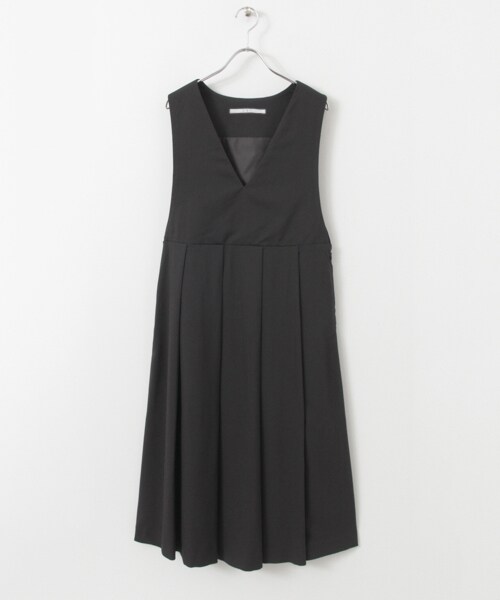 KBF(ケイビーエフ)の「寬褶背心裙(ワンピース/ドレス・レディース・深櫻桃紅/駝色/灰色/黑色・one)」の2枚目の写真