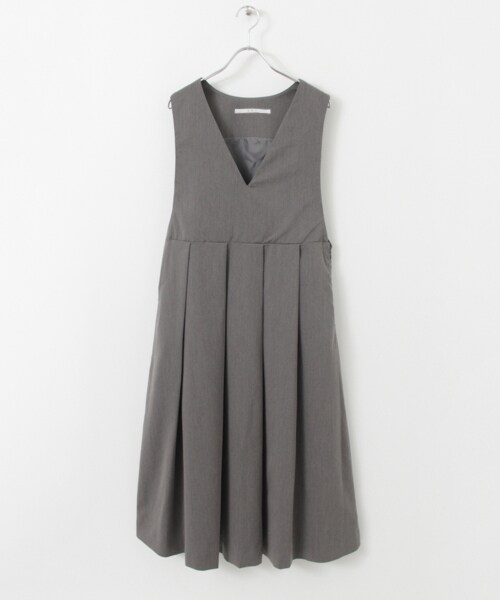 KBF(ケイビーエフ)の「寬褶背心裙(ワンピース/ドレス・レディース・深櫻桃紅/駝色/灰色/黑色・one)」の1枚目の写真