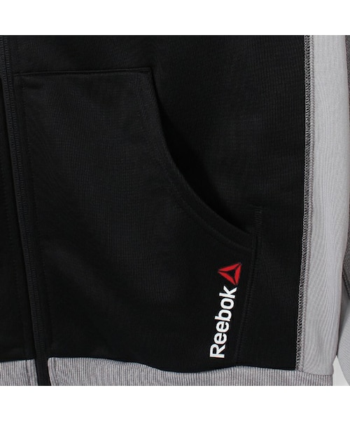 Reebok（リーボック）の「ワンシリーズ Wハイブリッドスウェット フルジップパーカー Reebok（リーボック）（その他・メンズ・ミディアムグレイヘザー/ブラック/ブラック/ブラック/ミディアムグレイヘザー/ライオット レッド・S身長162~168cm胸囲85~91cm/M身長167~173cm胸囲89~95cm/L身長172~178cm胸囲93~99cm/O身長177~183cm胸囲97~103cm/XO身長182~188cm胸囲101~107cm/2XO身長187~193cm胸囲105~111cm）」の8枚目の写真