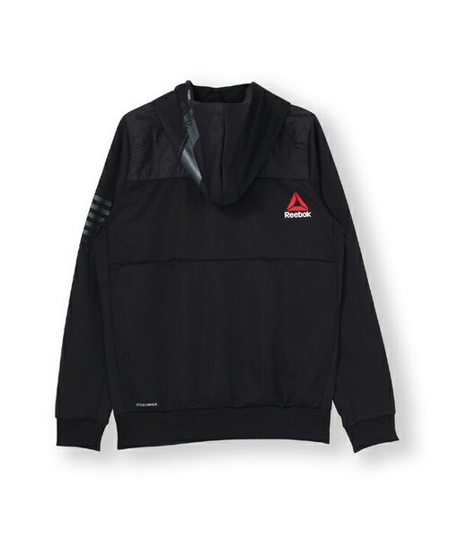 Reebok（リーボック）の「ワンシリーズ Wハイブリッドスウェット フルジップパーカー Reebok（リーボック）（その他・メンズ・ミディアムグレイヘザー/ブラック/ブラック/ブラック/ミディアムグレイヘザー/ライオット レッド・S身長162~168cm胸囲85~91cm/M身長167~173cm胸囲89~95cm/L身長172~178cm胸囲93~99cm/O身長177~183cm胸囲97~103cm/XO身長182~188cm胸囲101~107cm/2XO身長187~193cm胸囲105~111cm）」の11枚目の写真