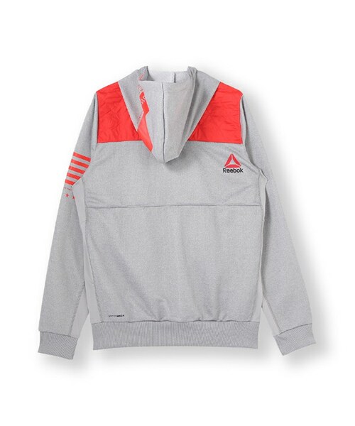 Reebok（リーボック）の「ワンシリーズ Wハイブリッドスウェット フルジップパーカー Reebok（リーボック）（その他・メンズ・ミディアムグレイヘザー/ブラック/ブラック/ブラック/ミディアムグレイヘザー/ライオット レッド・S身長162~168cm胸囲85~91cm/M身長167~173cm胸囲89~95cm/L身長172~178cm胸囲93~99cm/O身長177~183cm胸囲97~103cm/XO身長182~188cm胸囲101~107cm/2XO身長187~193cm胸囲105~111cm）」の18枚目の写真