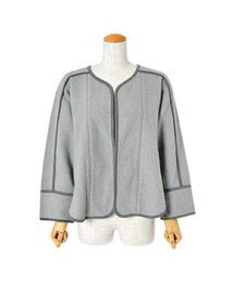 flower | piping jacket ～パイピングジャケット(ノーカラージャケット)