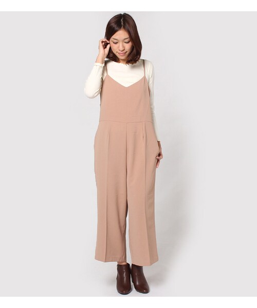 Mysty Woman ミスティウーマン の バックデザインキャミソールサロペット オールインワン サロペット Wear