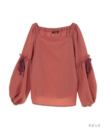 w closet | リボン付きバルーンスリーブプルオーバー(トップス)