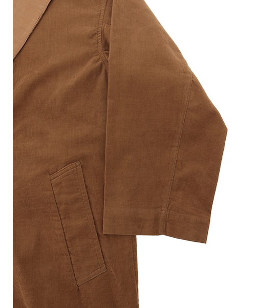w closet（ダブルクローゼット）の「コーデュロイノーカラーコート（ジャケット/アウター・レディース・グレージュ/Dベージュ/チャコール・FREE）」の8枚目の写真