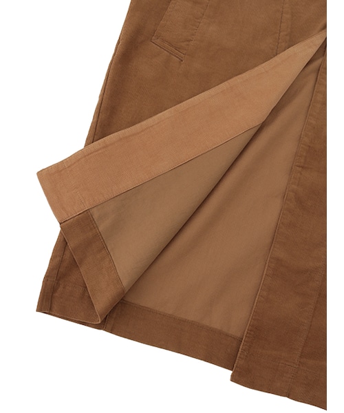 w closet（ダブルクローゼット）の「コーデュロイノーカラーコート（ジャケット/アウター・レディース・グレージュ/Dベージュ/チャコール・FREE）」の9枚目の写真