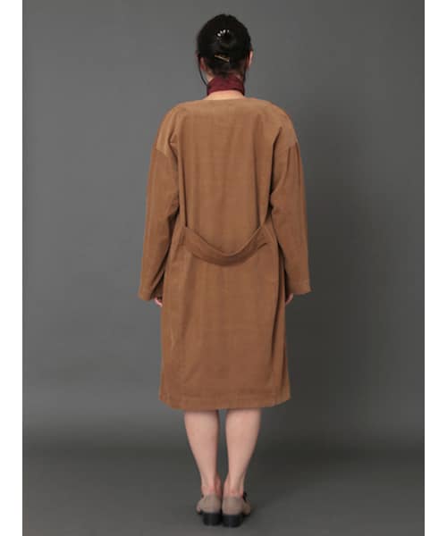 w closet（ダブルクローゼット）の「コーデュロイノーカラーコート（ジャケット/アウター・レディース・グレージュ/Dベージュ/チャコール・FREE）」の6枚目の写真