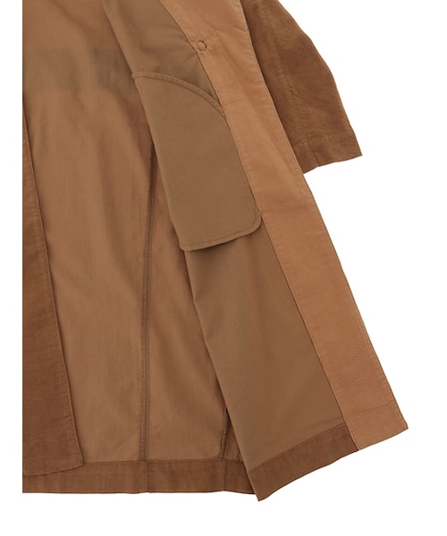 w closet（ダブルクローゼット）の「コーデュロイノーカラーコート（ジャケット/アウター・レディース・グレージュ/Dベージュ/チャコール・FREE）」の10枚目の写真