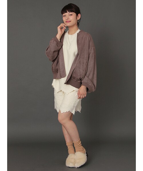 w closet（ダブルクローゼット）の「フェイクスウェードBIGブルゾン