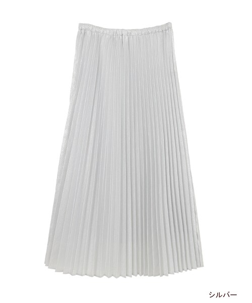 w closet(ダブルクローゼット)の「メタリックプリーツスカート(スカート・レディース・シルバー/ブロンズ/ブラック・FREE)」の2枚目の写真