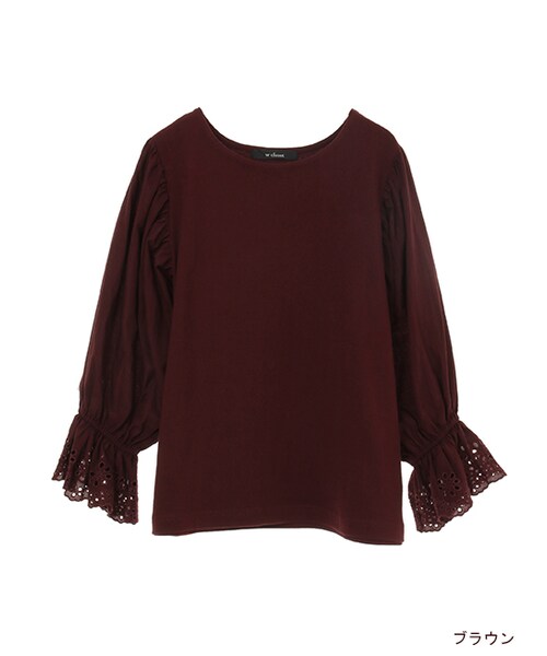 w closet(ダブルクローゼット)の「スワトー刺繍入りプルオーバー(トップス・レディース・オフホワイト/カーキ/ブラウン/ブラック・FREE)」の3枚目の写真